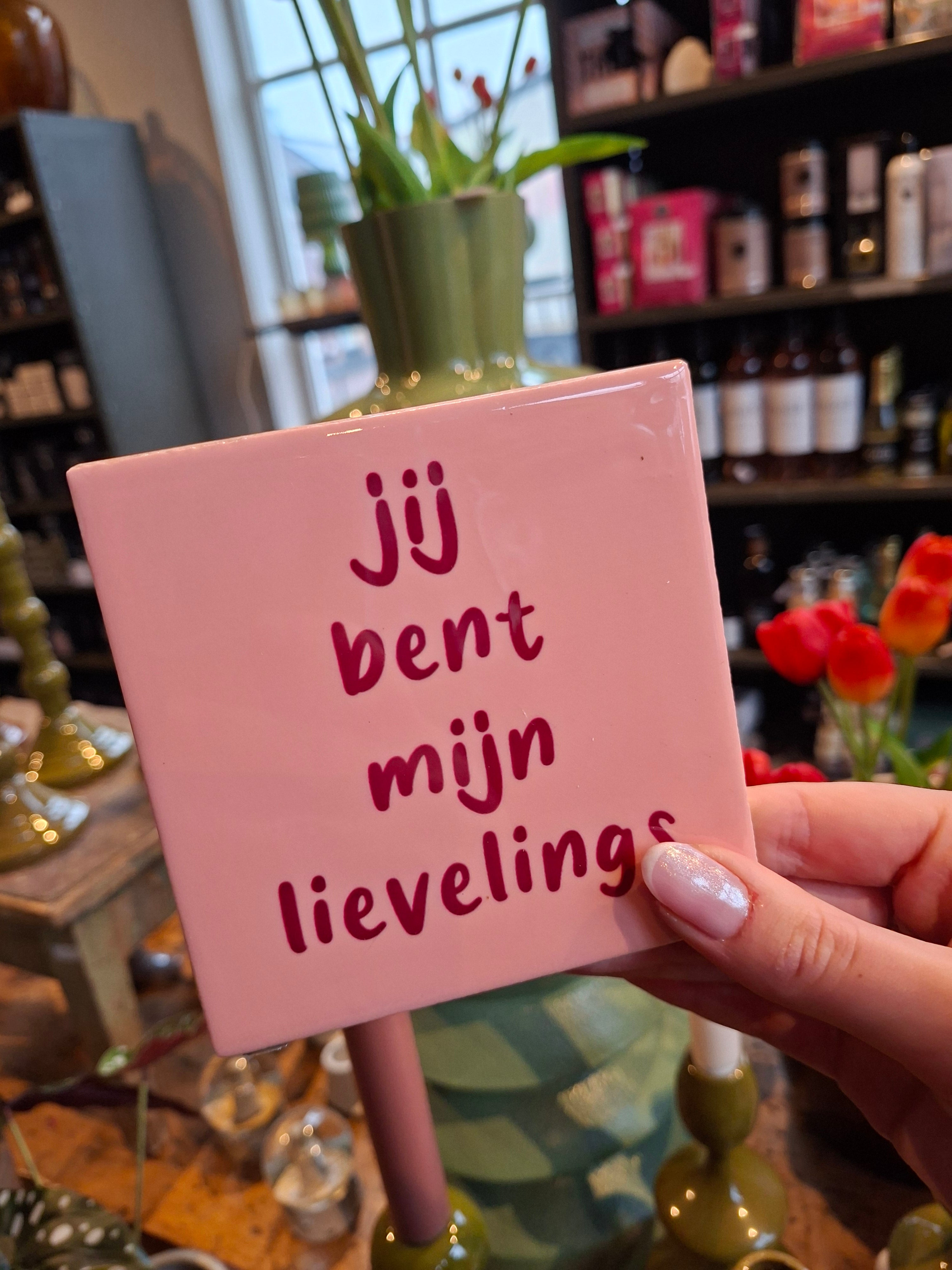 Tegeltje Jij bent mijn lievelings.