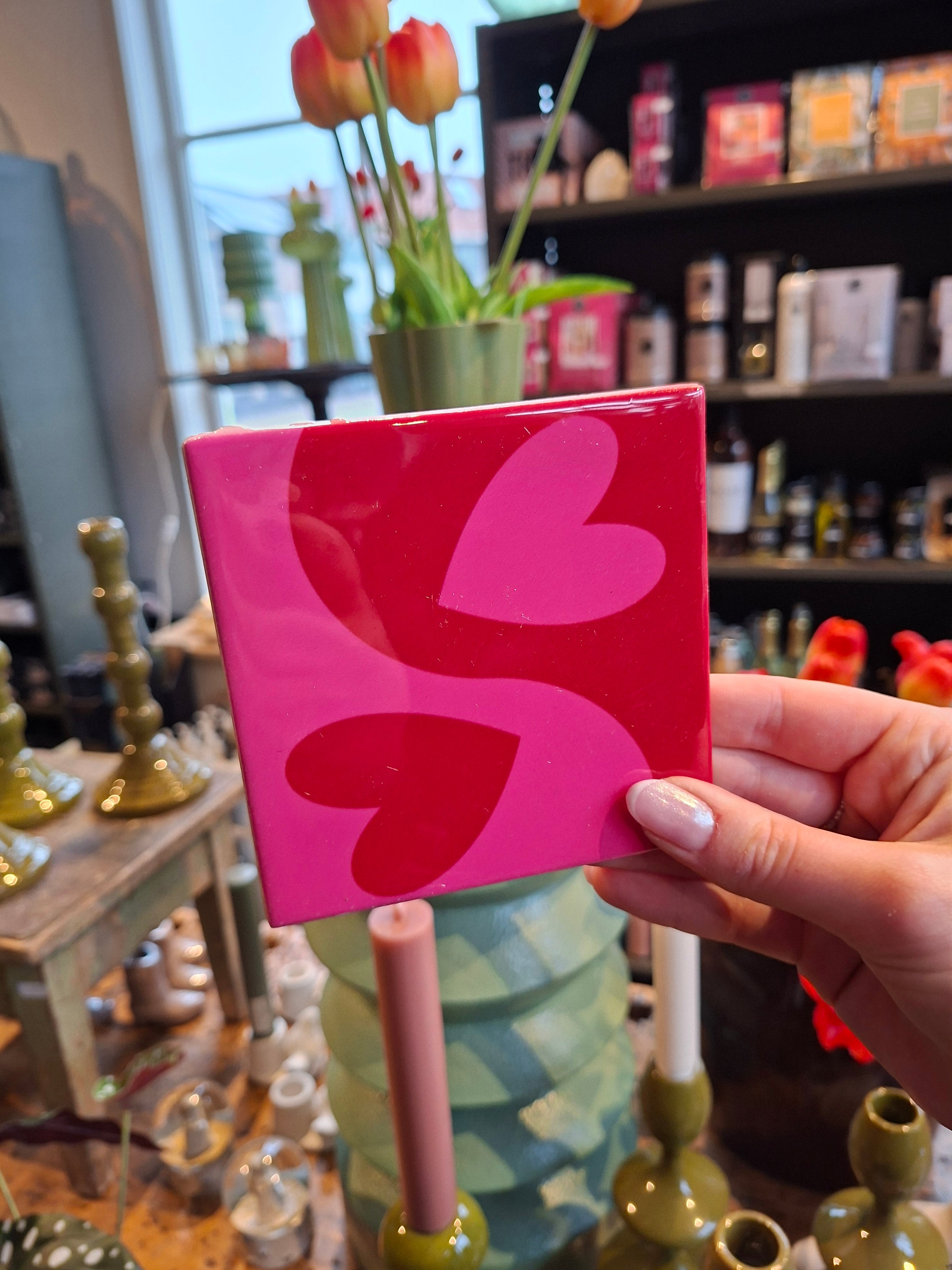 Tegeltje yingyang hearts