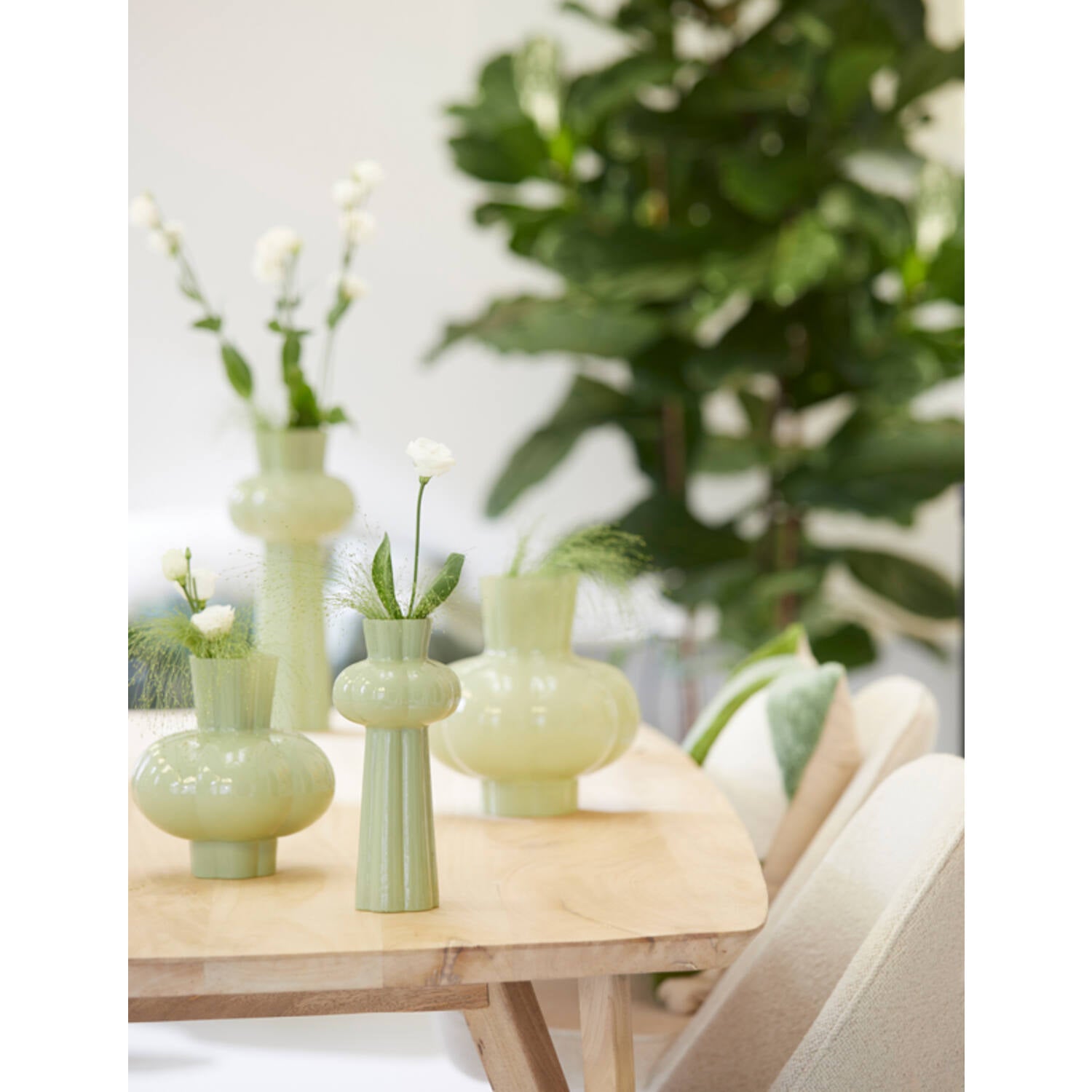 Vaas KORTOSU Ø11 x 25 cm mint groen