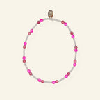 Purple Pink armband - zilver