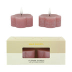 LED Kaars Flower - wit, lila & groen | Home Society