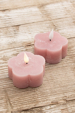 LED Kaars Flower - wit, lila & groen | Home Society