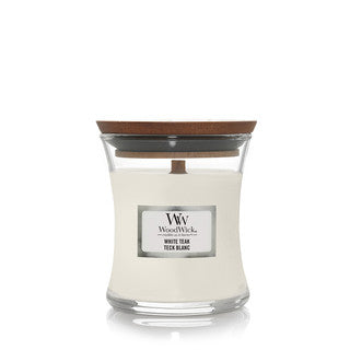 WoodWick White Teak - Mini candle