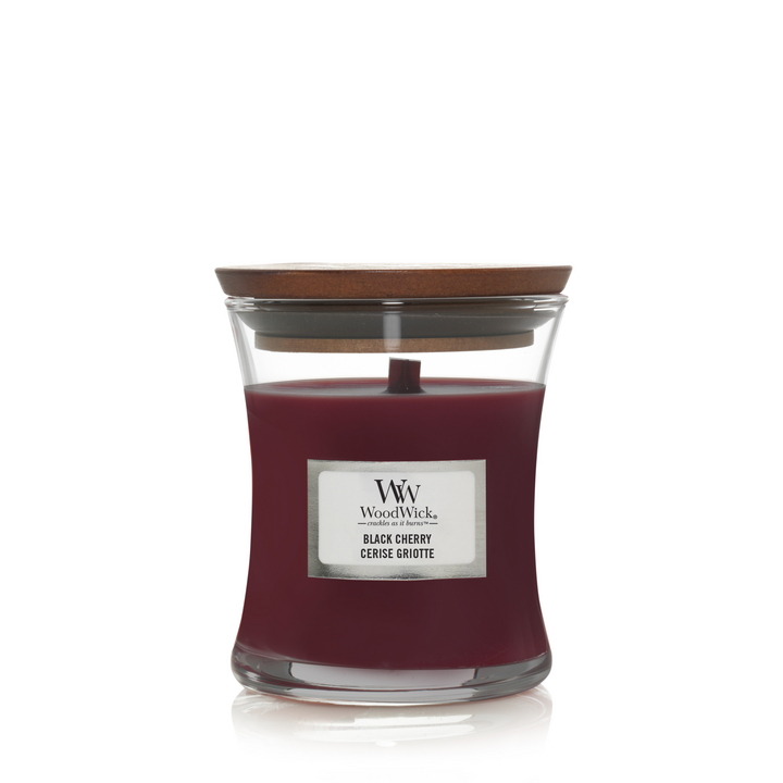 Woodwick Black cherry mini. Geur van de maand februari.