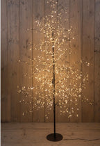 PRE-ORDER | Zwarte metalen kerstboom met LED-verlichting - 4 maten
