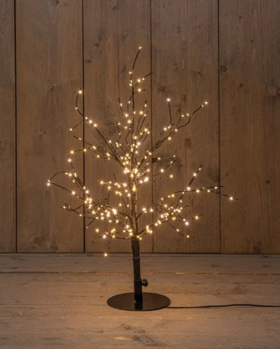 PRE-ORDER | Zwarte metalen kerstboom met LED-verlichting - 4 maten