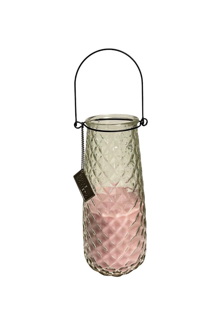 Kaars in glas Vitra fuchsia en lilac