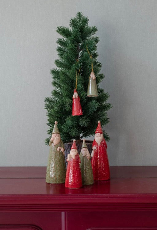 Santa Leon rood & L groen - Home Society - 19 cm