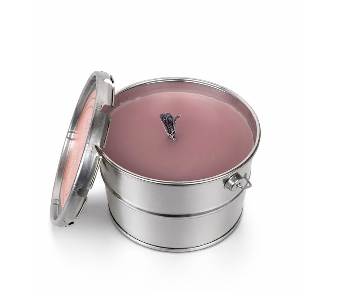 Rustik Lys Buitenkaars | 50 Branduren | Sfeervolle Tuinkaars | Pastel pink