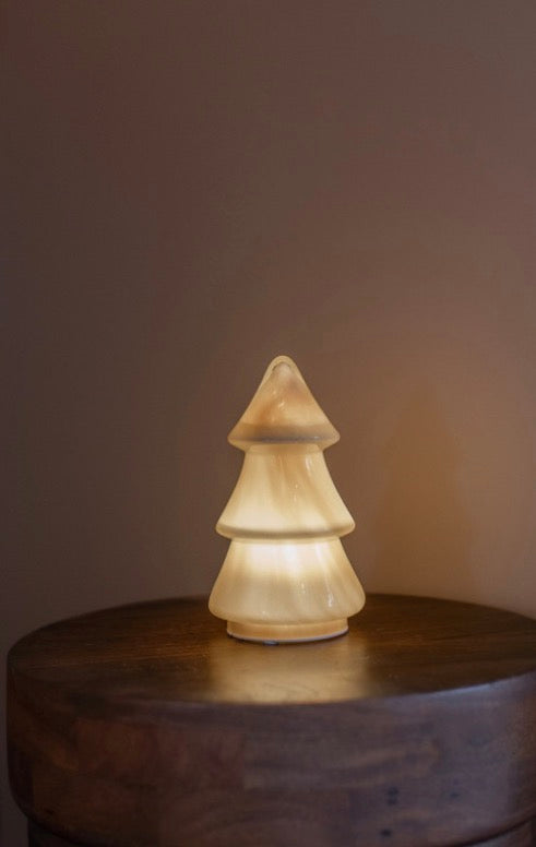 Glazen kerstboom met verlichting - Home Society - Sand