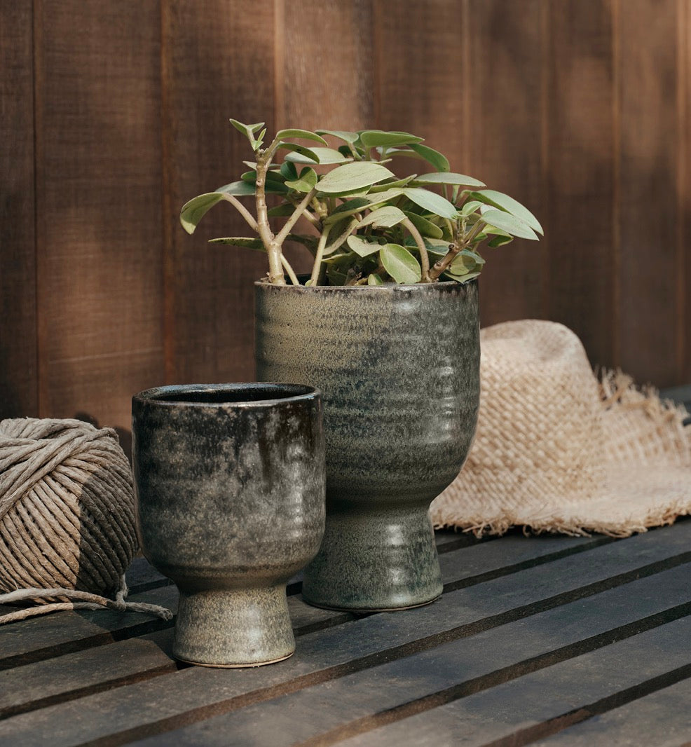 Bloempot Mika Ø10 x H14,5 cm – Donker Groen | Broste Chopenhage