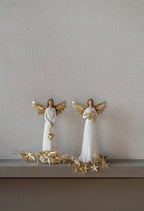 Engel met goud - Home Society - 17 cm