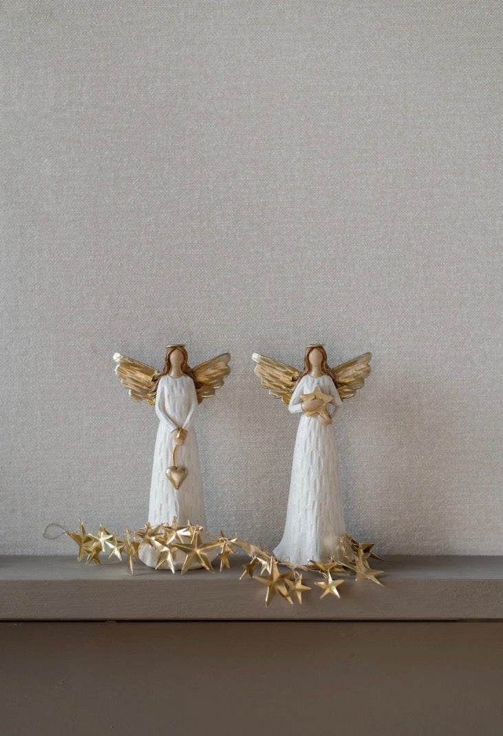 Engel met goud - Home Society - 17 cm