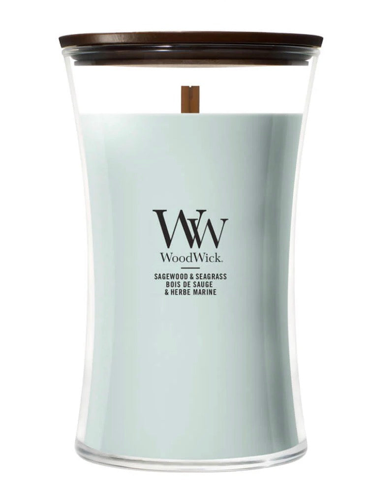 Woodwick Sagewood & Seagrass Large