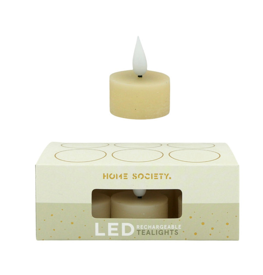 Home Society oplaadbare LED-waxinelichtjes – set van 6