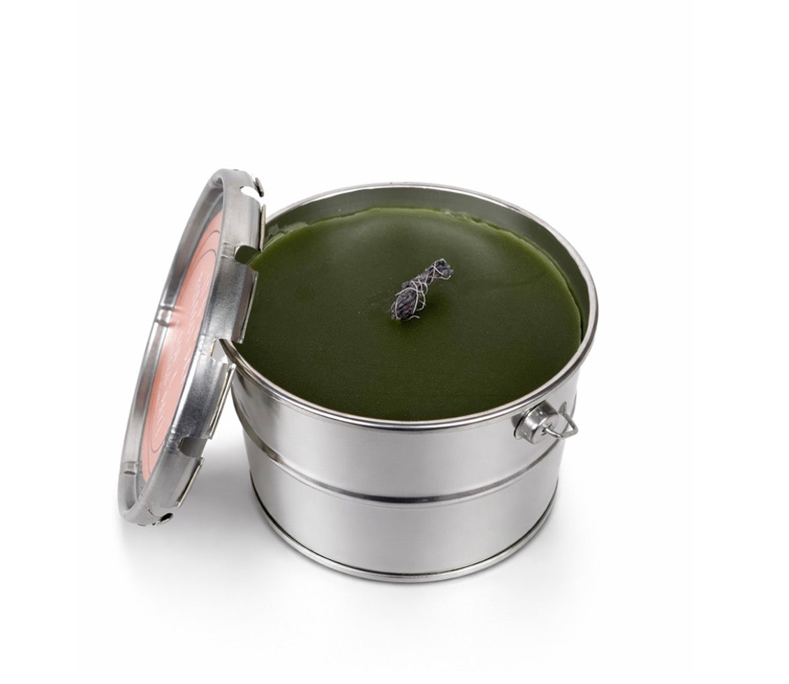 Rustik Lys Buitenkaars | 50 Branduren | Sfeervolle Tuinkaars | Leaf green