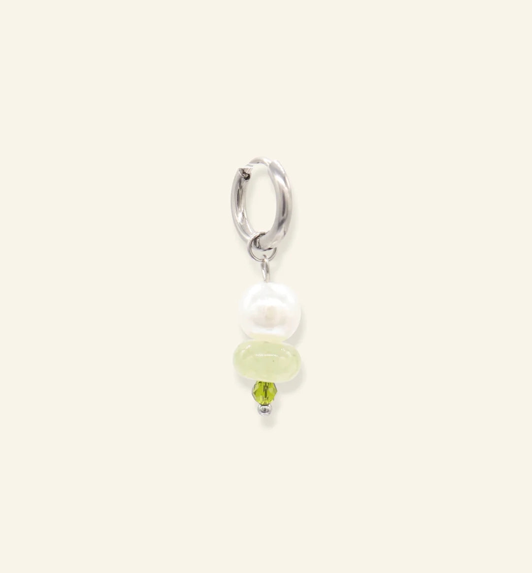 Forest Pearl oorbel - zilver