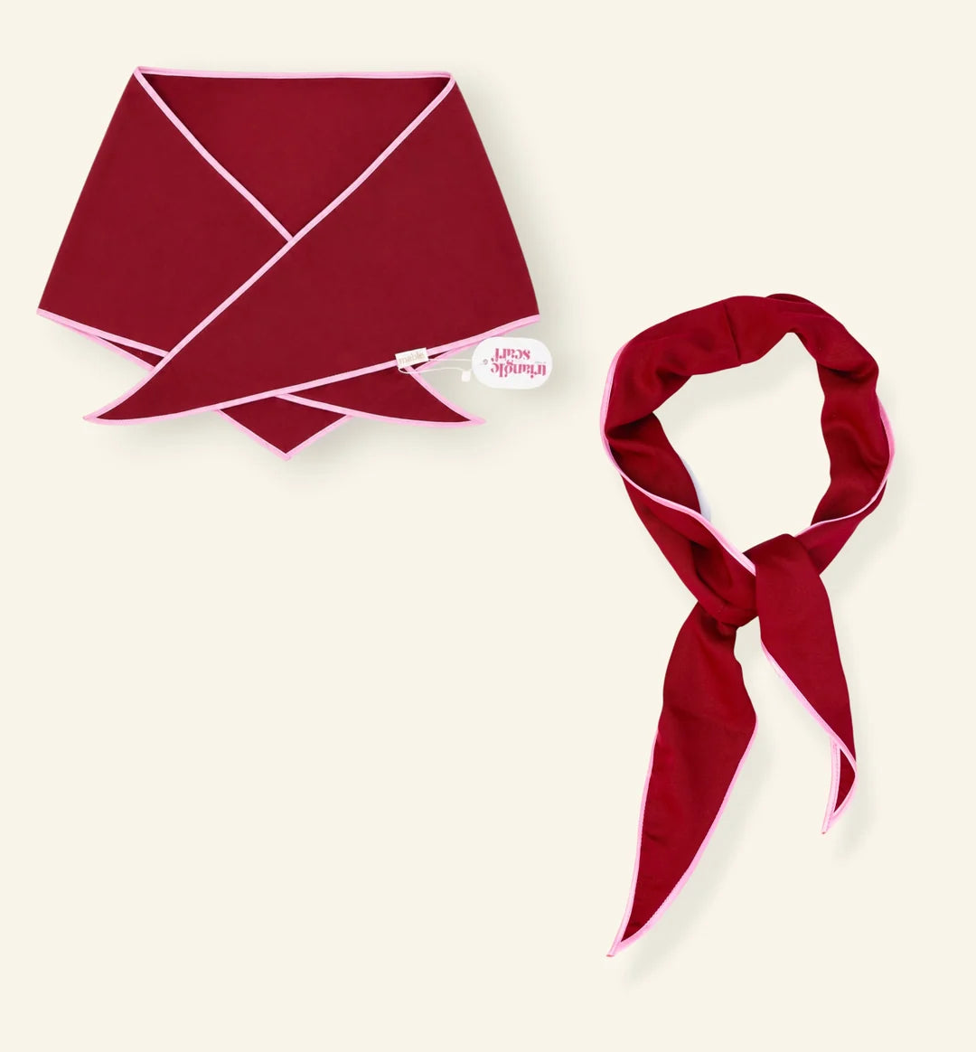 Triangle Scarf - Burgundy Bloom
