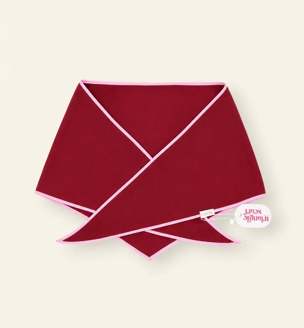 Triangle Scarf - Burgundy Bloom