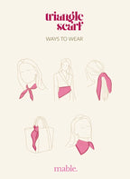 Triangle Scarf - Burgundy Bloom