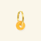 Orange Donut oorbel