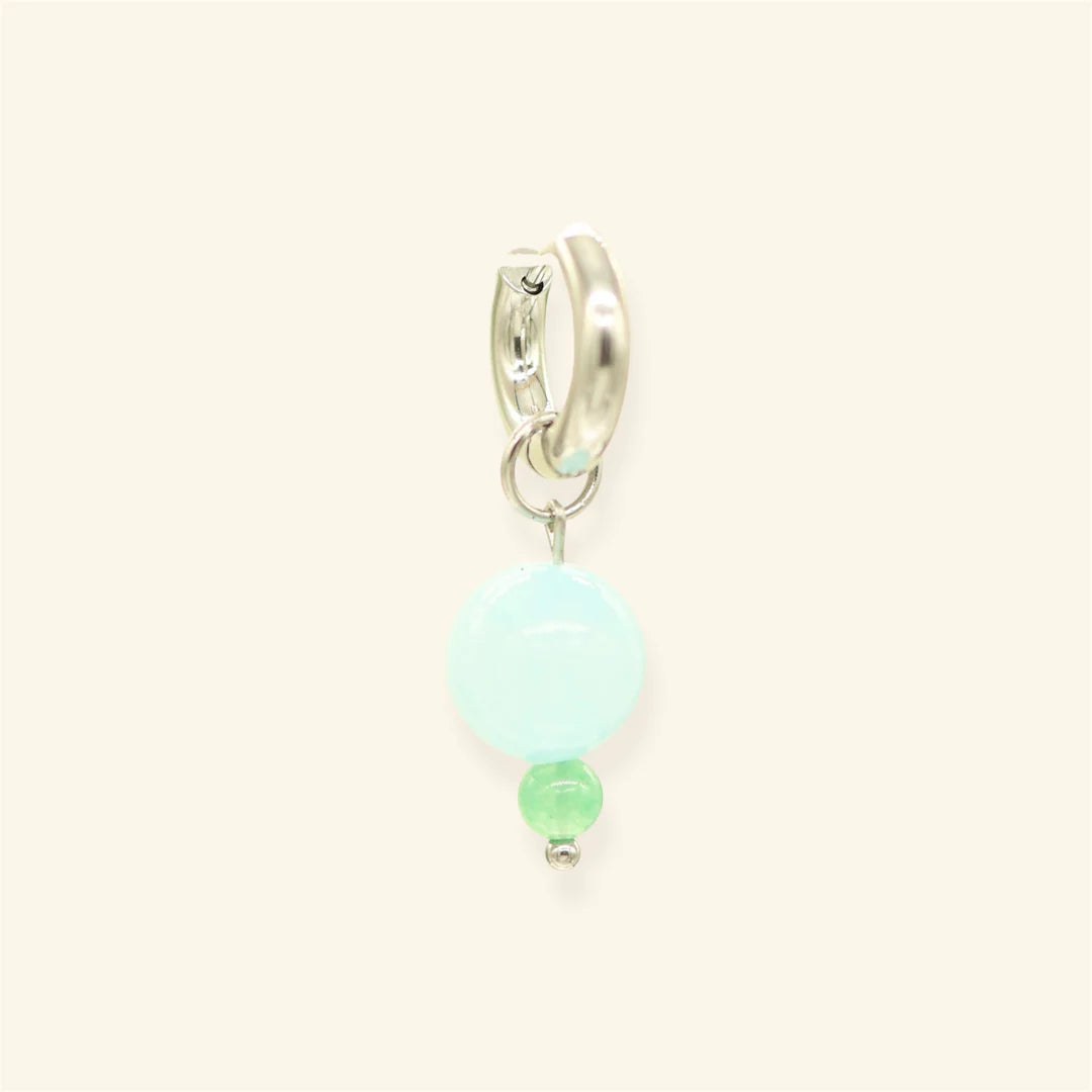 Bubble Blue Green oorbel