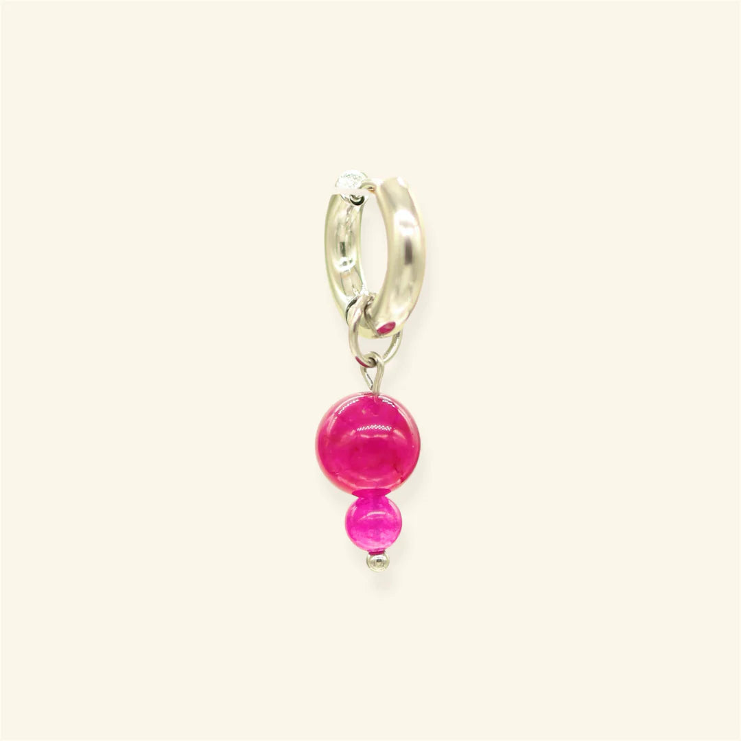 Bubble Fuchsia oorbel