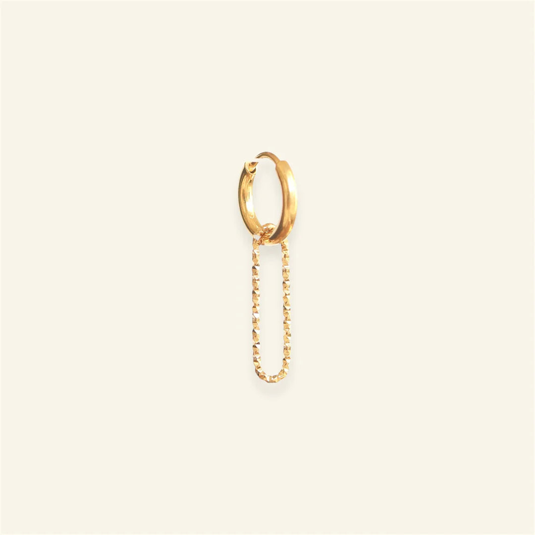 Sparkly Paperclip oorbel