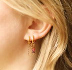 Sparkly Paperclip oorbel