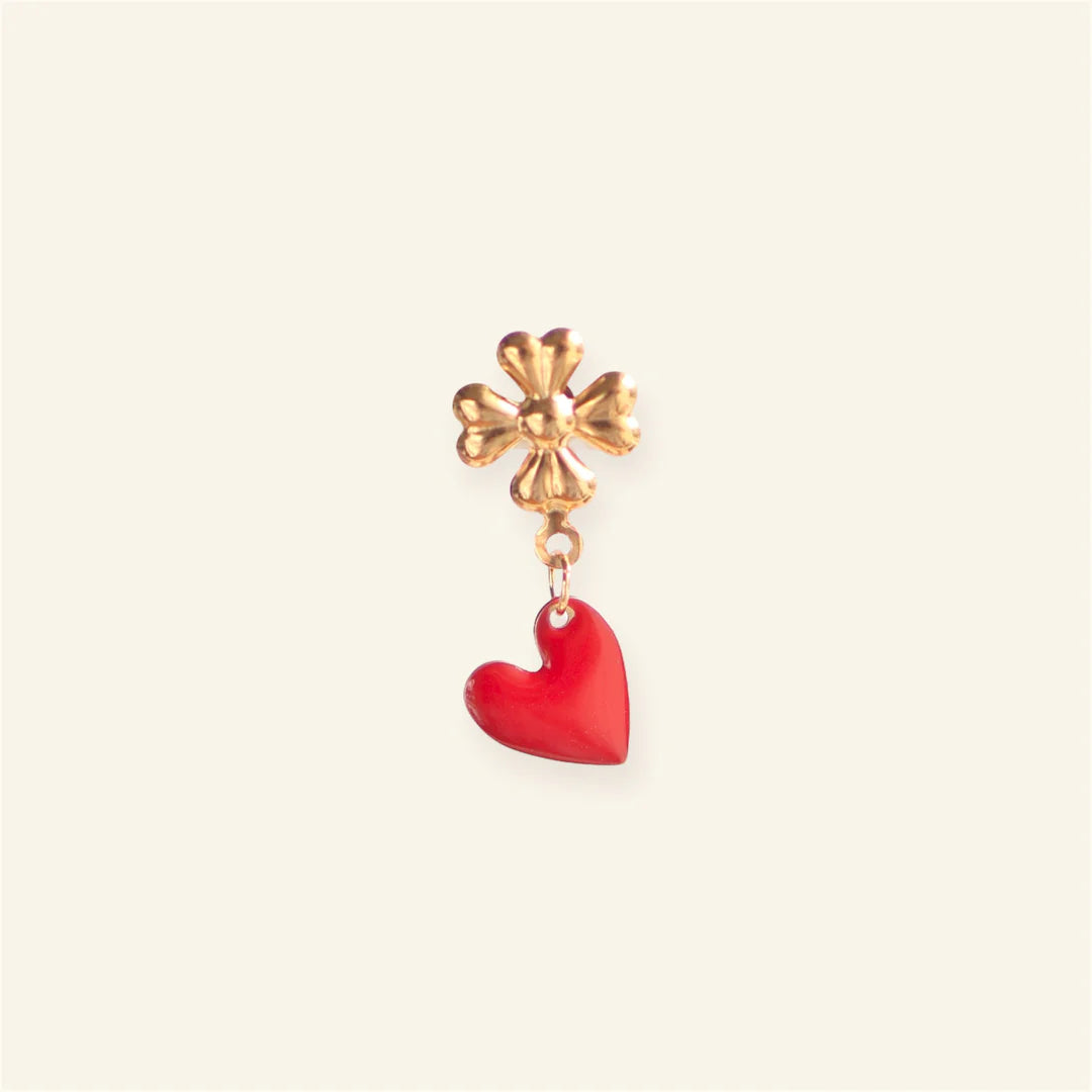 Clover Heart oorbel