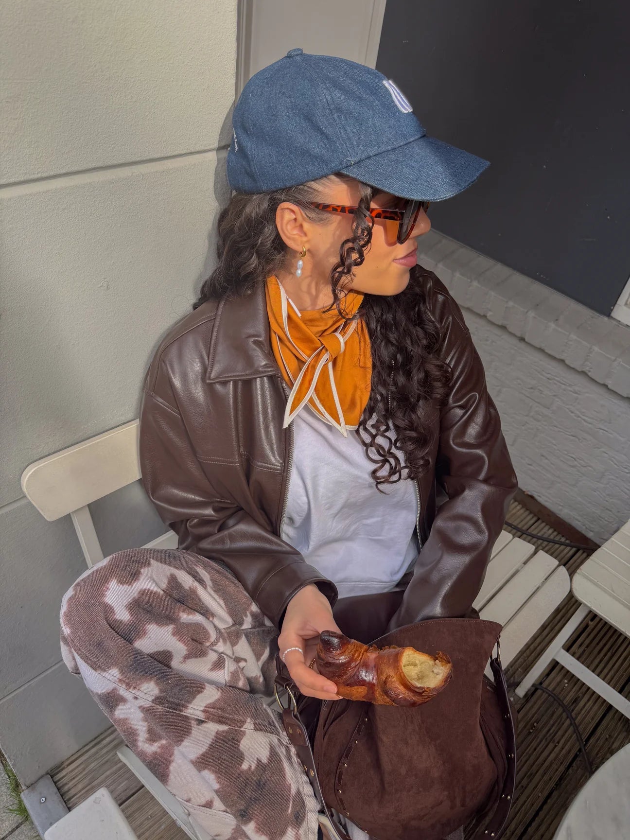 Triangle Scarf - Caramel Creme