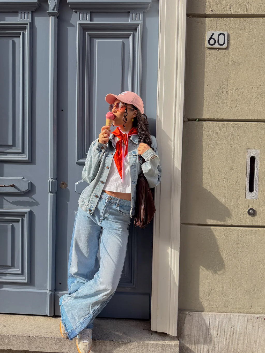 Triangle Scarf - Coral Pink