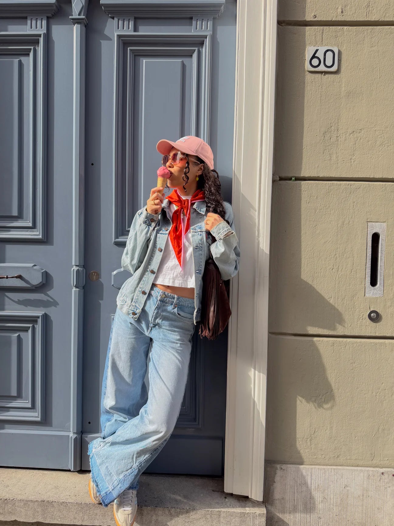 Triangle Scarf - Coral Pink