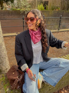 Triangle Scarf - Rose Bordeaux