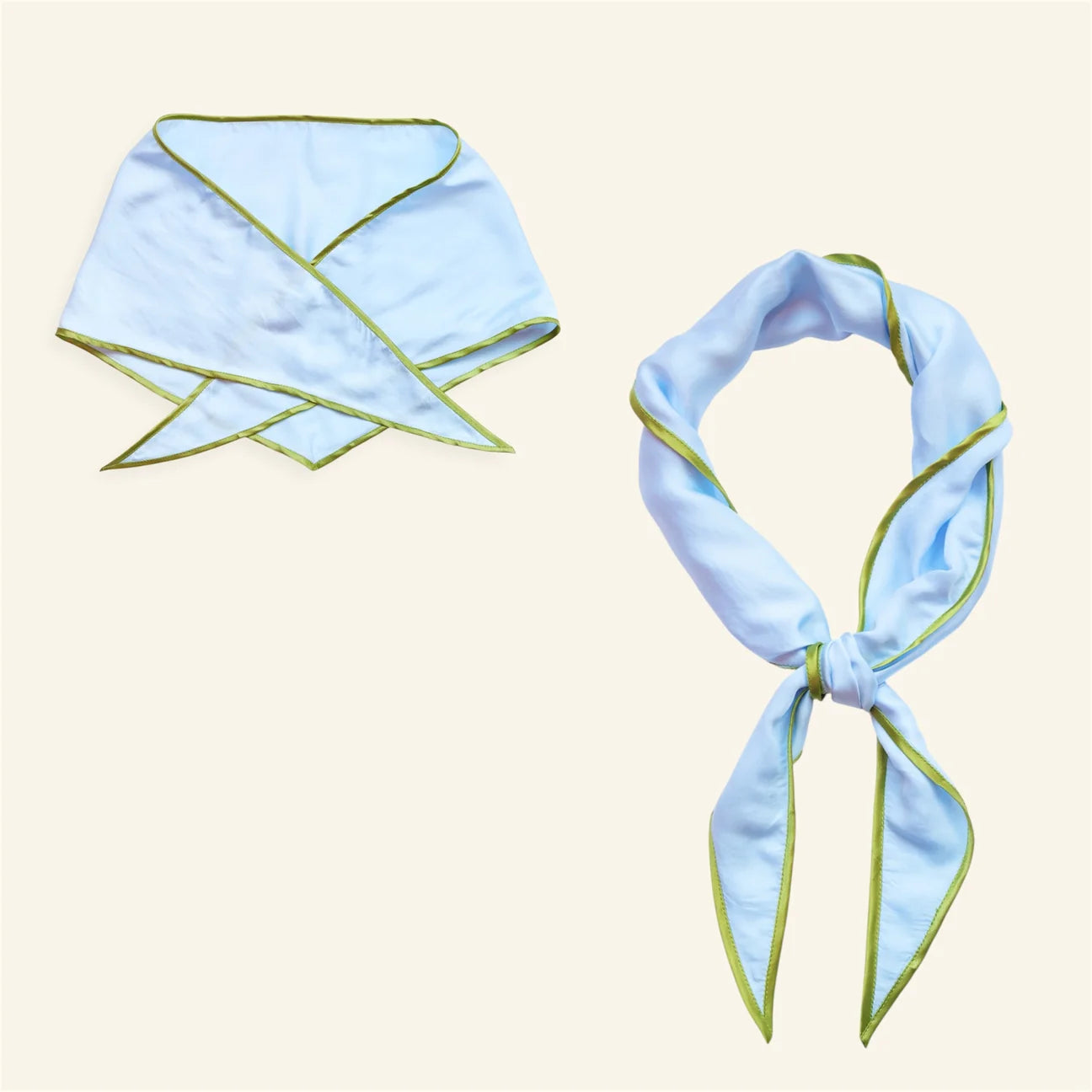 Triangle Scarf - Sky blue Olive