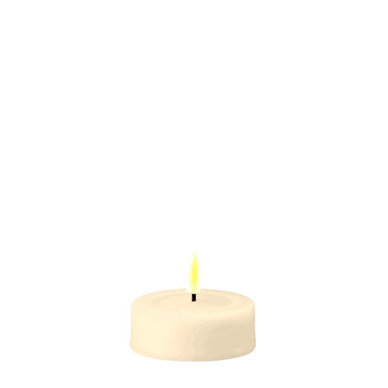 LED JUMBO waxinelichtjes Creme set van 2