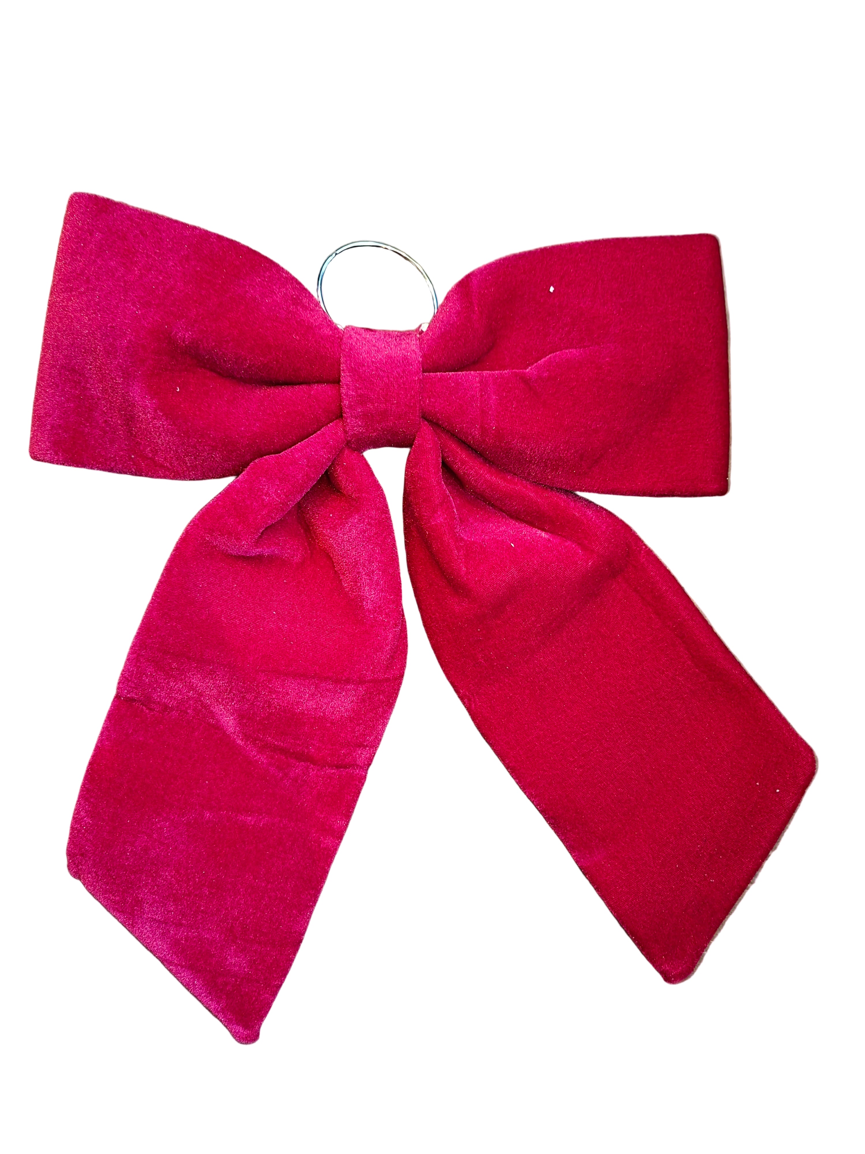 Rode stoffen strik 40 cm.