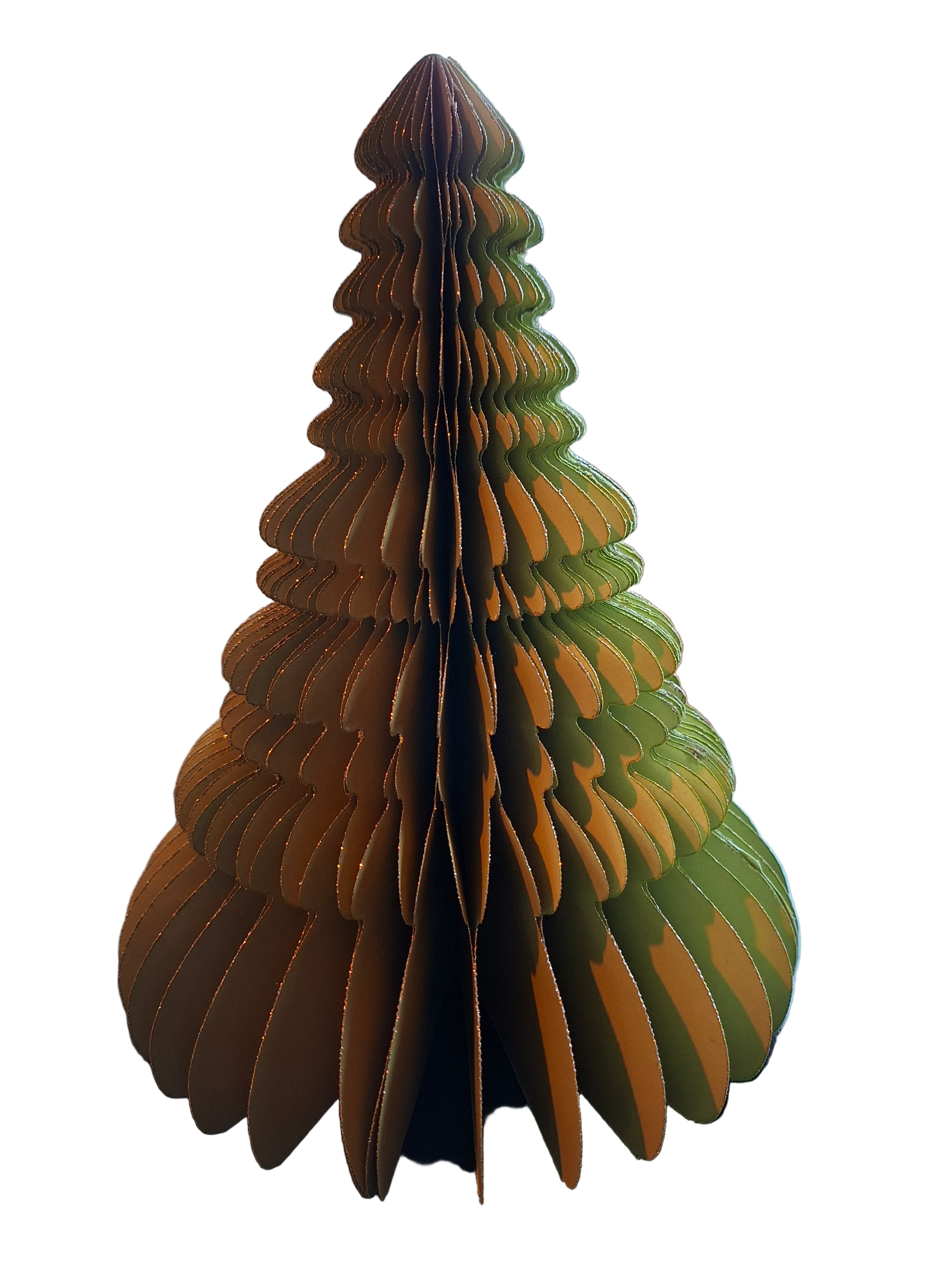 Only natural kerstboom groen 25 cm met glitter