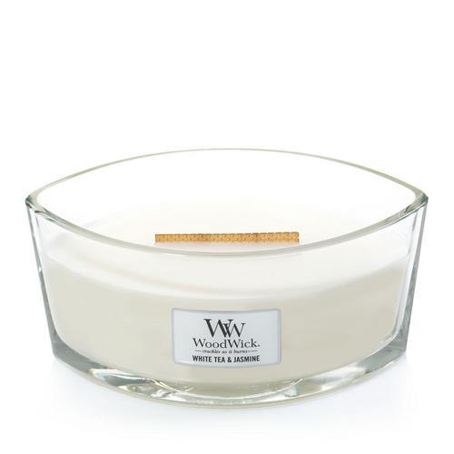 Woodwick White tea & jasmine Ellipse Candle